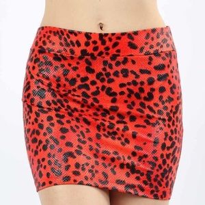 ❤️❤️Snake skin leopard mini skirt
